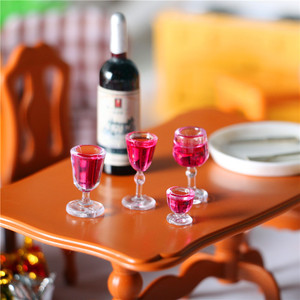 Casa de muñecas de escala 1:12, mini vasos de vino tinto para casa de muñecas y muñecas bjd - Product Image 4