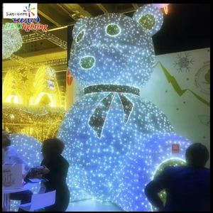 Oso Gigante de Navidad con Luces LED, Decoración para Fiestas, Festivales y Bodas al Aire Libre, Longitud Personalizable, IP44 - Product Image 5