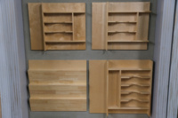 Tiroirs de rangement modernes en bois écologiques avec contreplaqué en bois d'hévéa pour l'organisation de bureau, de maison, de cuisine, de chambre et de vêtements