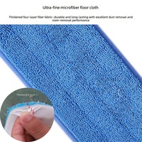 Serpillère plate en microfibre avec plaque en aluminium robuste, super absorbante, lavable, rotative à 360°, pour sols stratifiés et vinyle