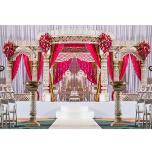 Grand Mandap de mariage en fibre sculptée, design américain, le meilleur Mandap de mariage en fibre sculptée, Chicago - Product Image 1