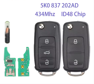 434MHz id48 Chip điều khiển từ xa chìa khóa xe cho 3t0837202 5k0837202ad 202q V-W Bọ Cánh Cứng EOS golf 6 Jetta TIGUAN ghế <span class=keywords><strong>Skoda</strong></span> FABIA - Product Image 3