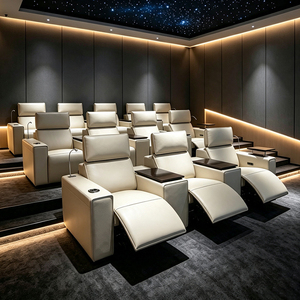 Fauteuil de cinéma maison KMJ, canapé inclinable électrique, chaise de cinéma, table inclinable, mobilier de cinéma de villa, sièges inclinables - Product Image 1