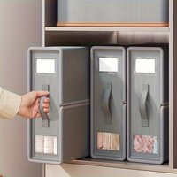 Ensemble de 4 boîtes de rangement pliables en tissu pour draps de lit, organisateur de placard pour couvertures, taies d'oreiller