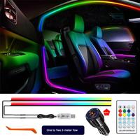 Kit de Luces Ambientales Symphony para Interiores de Auto, Tira de Luces LED con Control Remoto por Aplicación de Música, LED RGB de Colores