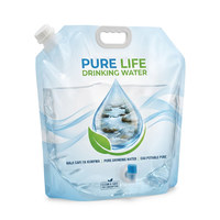 Sac d'emballage d'eau avec robinet pour fabricants d'eau potable, pochette souple, vente en gros