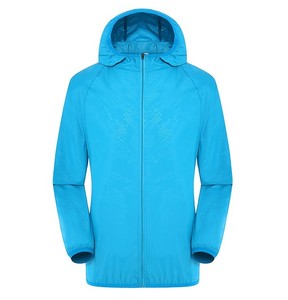 Wholesale Water Resistant Windbreaker Lightweight Thin Packable Raincoat Outdoor Running Unisex Rain Summer Sun Guard <strong>Jacket</strong> - Product Image 1