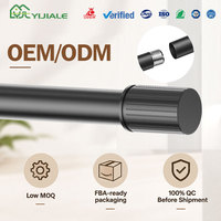 Supports de tringles à rideaux réglables en métal YIJIALE, 25 mm, 18-120 pouces, revêtement électrostatique anti-rouille