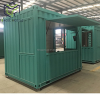 Maison Magique Conteneur Préfabriqué de 10 pieds, Pack Plat Mobile, Conception Modulaire, Kiosque de Conteneur de Café à Faible Coût pour Centre Commercial