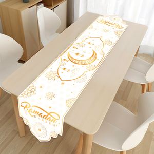 Nappe <span class=keywords><strong>de</strong></span> <span class=keywords><strong>table</strong></span> en polyester Ramadan 2026 180*35cm, Décoration Aïd Moubarak, Fournitures Ramadan, Nappe musulmane, Livraison directe - Product Image 3