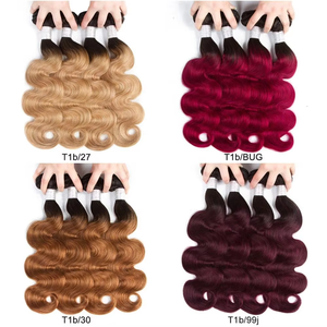 Cheveux humains brésiliens Remy bruts non traités, couleur 1b, lisses, double trame tissée à la machine, mèches de cheveux d'un seul donneur - Product Image 6