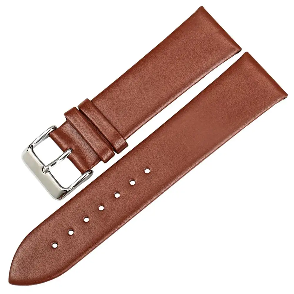 2020 Thin Leather Watch Strap 12mm 13mm 14mm 15mm 16mm 17mm 18mm 19mm 20mm 22mm 24mm Charm Watchbands