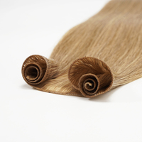 Stock américain Extensions de cheveux à double trame de génie Remy Cheveux chinois Extensions de cheveux humains vierges réels Couleur blonde sable