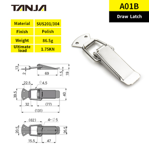 Tanja kích cỡ khác nhau A02 công nghiệp bằng gỗ hộp công cụ chốt khóa mùa xuân Hasp Slam chốt Hộp vẽ kẹp chốt - Product Image 6