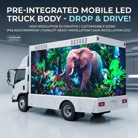 Écran publicitaire mobile LED extérieur pour camion, étanche IP65, luminosité 5000 cd, panneau publicitaire 3D, écran de remorque