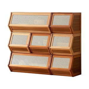 Estante de almacenamiento de varios niveles para colocar en el suelo, armario de almacenamiento combinado, armario de almacenamiento de aperitivos para el hogar, almacenamiento simple de escritorio - Product Image 5