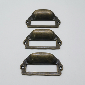 Vintage <strong>Shell</strong>-shaped Ring Iron <strong>Knobs</strong> <strong>Pull</strong> <strong>Handle</strong> Antique Bronze Black Detachable Easy <strong>Kitchen</strong> Wardrobe Cabinet Dresser - Product Image 5