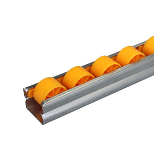 Actory-Pista de rodillos para transportador de luminio, Riel de plástico para estante de posavasos industrial personalizado - Product Image 1