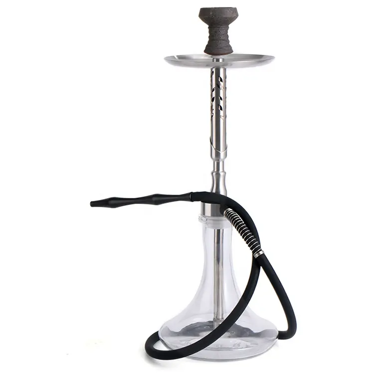 Europa Amerika Stijl Luxe Grote Maat 59Cm Siliconen Slang Rvs Shisha Waterpijp Voor Roken