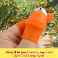 Couteau à pouce avec kit de protection anti-coupure pour les doigts, outil de cueillette de fruits, protection des mains, outils de jardinage pour la taille des fruits et légumes