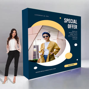 Yüksek kaliteli özel LOGO tasarım LED örgü ışıklı kutu mağaza promosyon satış reklam fuar ışık kabine ekran standı - Product Image 1