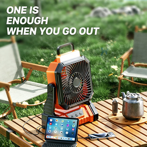 Ventilateur de camping anti-chute de qualité militaire, 4 vitesses, rechargeable, avec batterie externe pour tente - Product Image 3