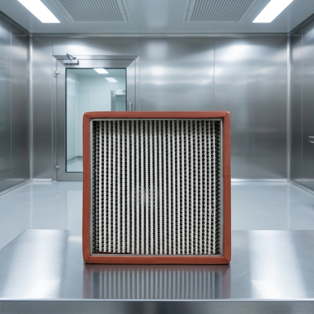 Deep Pleat Separator HEPA Filter Rigid Aluminum Frame Gel Seal High Temp Resistant HEPA Filter for HVAC Cleanroom