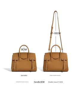 定制高品质真皮手提包奢华大容量时尚单肩包女式手提包 - Product Image 4