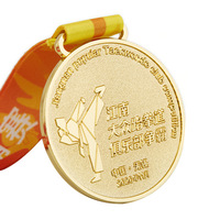 Médailles de Marathon de sport personnalisées de haute qualité or argent cuivre alliage de Zinc artisanat en métal haut de gamme pour Taekwondo Judo bras de fer