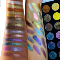 Nouveauté Palette d'ombres à paupières uniques de haute qualité Duochrome Ombre à paupières pressée scintillante Ombre à paupières brillante Palette de maquillage
