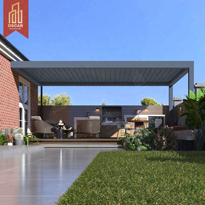 Pergola กลางแจ้ง4x6M 6x7 10ตารางเมตร terace กับผ้าม่านและประตูกระจกบานเลื่อนอลูมิเนียม bioclimatic - Product Image 2