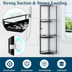 Estantería Metálica de Esquina de Cuatro Niveles, Moderna e Impermeable, para Baño y Ducha - Product Image 4