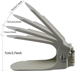 Estante Doble para Zapatos, Organizador de Armario, Apilador de Zapatos Ajustable, Ahorrador de Espacio, Ranuras para Zapatos - Product Image 3