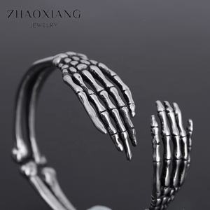 กำไลข้อมือรูปหัวกระโหลก สไตล์พังก์ ขายส่งอุปกรณ์ทำเครื่องประดับสำหรับผู้เริ่มต้น ซัพพลายเออร์จีน ราคาถูก - Product Image 3