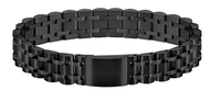 Bracelet pour homme en acier inoxydable 316L, maillons crocodile, plaqué or 18 carats, style punk, réglable, boîte cadeau en option