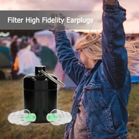 Bouchons d'oreilles pour festival de musique ES3116, filtre anti-bruit 26 dB, bouchons d'oreilles pour concerts et boîte en aluminium avec logo personnalisé