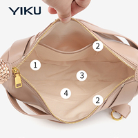 Sac à bandoulière en PU pour femme YIKU, fait sur mesure, en forme de lune, creux, sac hobo, sac à main de luxe, sac à main de créateur, OEM/ODM
