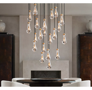 Cozee giọt mưa Treo Đèn sang trọng sảnh khách sạn phòng ăn trang trí nội thất vật cố đèn mưa Vòng đèn chùm 60 "cz2898/31 - Product Image 6