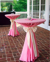 Nappe haute personnalisée de qualité supérieure, nappe de cocktail à nouer, nappe de cocktail longue jusqu'au sol pour la décoration de fêtes et de mariages