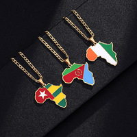 Accessoire Hip Hop en Acier Inoxydable, Broche Carte d'Afrique avec motifs Nigéria, Somalie, Angola, artisanat de poinçonnage fait main, personnalisable, fabriqué en Chine