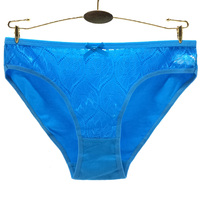 Culottes sexy pour femmes, taille basse, en dentelle transparente, respirantes, en tricot uni