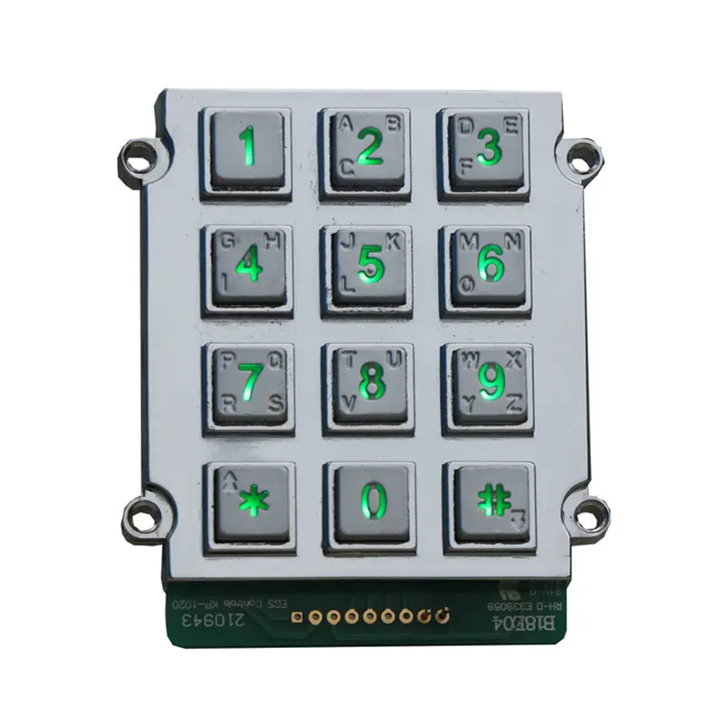 3x4 12 клавиш с подсветкой индивидуальный заказ силиконовая Кнопка резиновая клавиатура для системы контроля доступа
