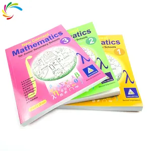 공장 저렴한 사용자 정의 풀 컬러 아프리카 영어 교과서 중학교 수학 교육 인기 판매 책.
