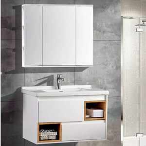 Nouveau design de meuble-lavabo de salle de bain en MDF couleur journal avec armoire miroir - Product Image 4