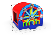 Château gonflable commercial pour enfants, mini-toboggans aquatiques, structure gonflable de jardin à vendre