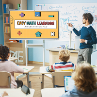 Papan Tulis Interaktif 4K 65/75/86 Inci dengan Android 15 & Sentuhan IR 40 Titik untuk Ruang Kelas Sekolah & Rapat Kantor