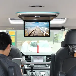 Monitor atap mobil Manual, Universal 11.6 inci Android Flip Down LCD listrik TV Overhead Ultra ramping lipat Bus TV Player