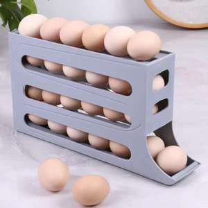 Automatic Rolling Modern Design 4-Layer BPA Free Eco-Friendly Food Grade Plastic Egg Holder Ladder <strong>Storage</strong> Box <strong>for</strong> <strong>Fridge</strong> - Product Image 3