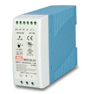 แหล่งจ่ายไฟรางไดน์แบบขาออกเดี่ยว MDR ซีรีส์ 12V 24V 10A 110V - Product Image 4