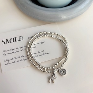 Bracelet à breloques en argent S925 pour femme, élastique, style rétro, motif dessin animé, bijou porte-bonheur - Product Image 5